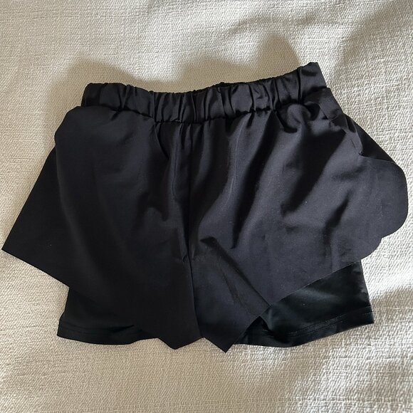 Jed North Black Athletic Double-Layered Running Shorts - Picture 2 of 3